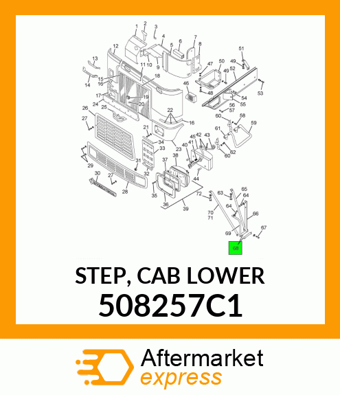 STEP, CAB LOWER 508257C1