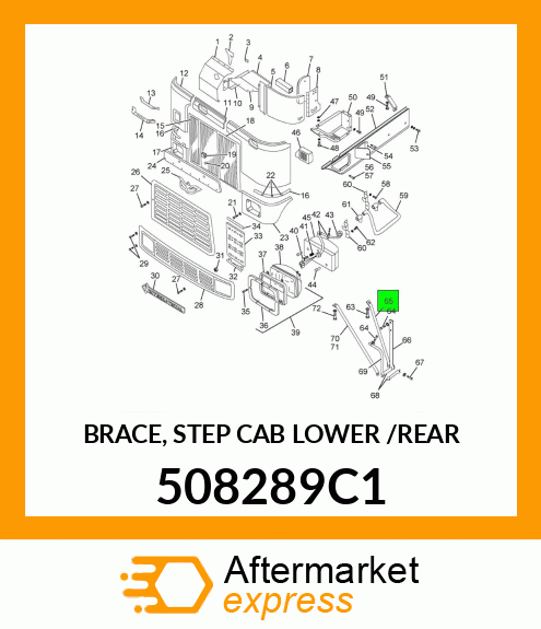 BRACE, STEP CAB LOWER /REAR 508289C1