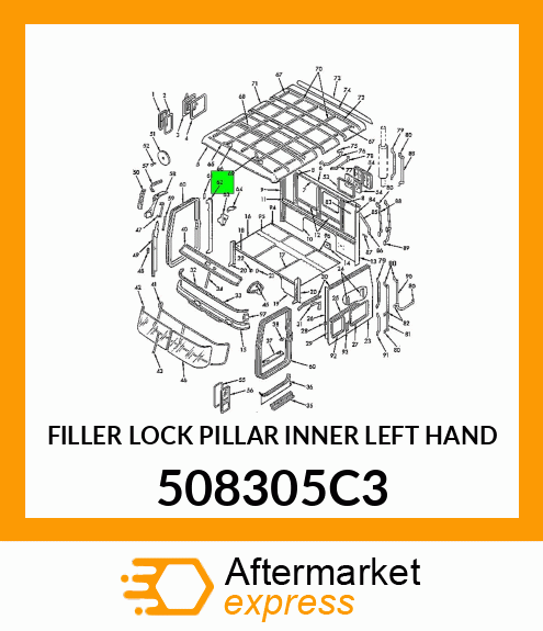 FILLER LOCK PILLAR INNER LEFT HAND 508305C3