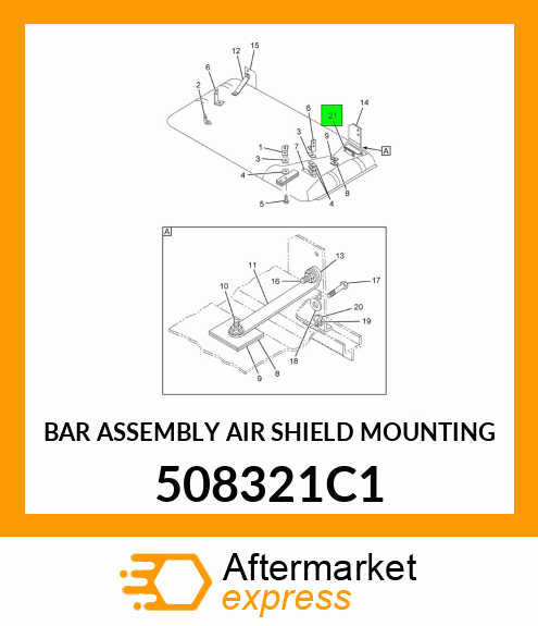 BAR ASSEMBLY AIR SHIELD MOUNTING 508321C1