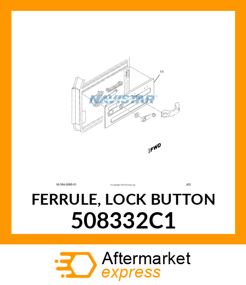 FERRULE, LOCK BUTTON 508332C1