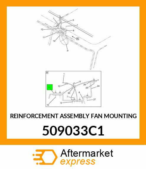 REINFORCEMENT ASSEMBLY FAN MOUNTING 509033C1