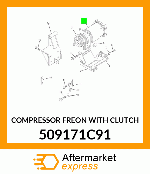 COMPRESSOR FREON WITH CLUTCH 509171C91