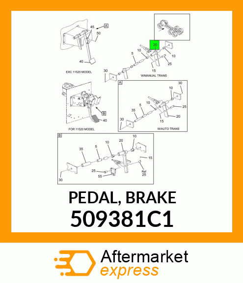 PEDAL, BRAKE 509381C1