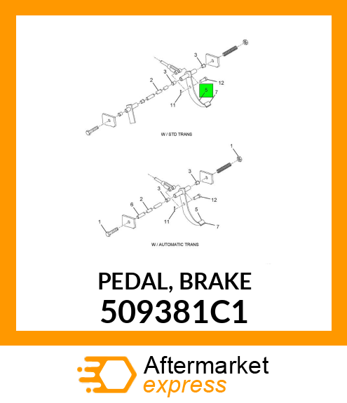 PEDAL, BRAKE 509381C1