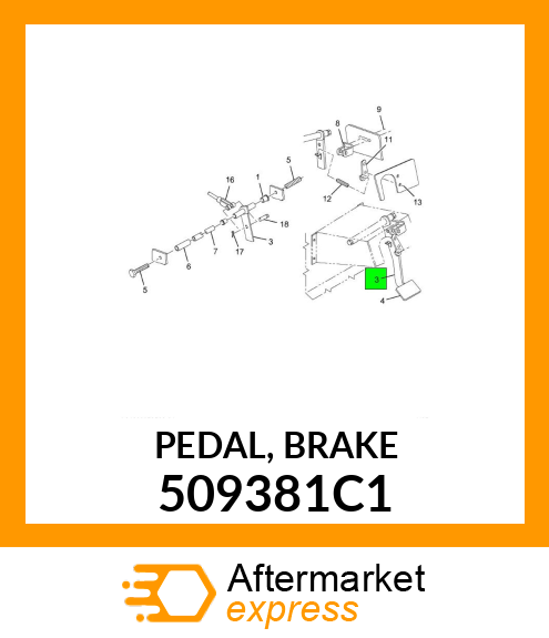 PEDAL, BRAKE 509381C1