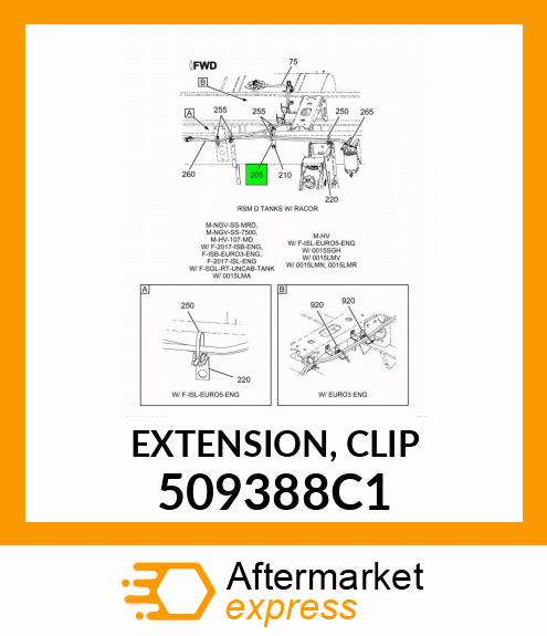 EXTENSION, CLIP 509388C1