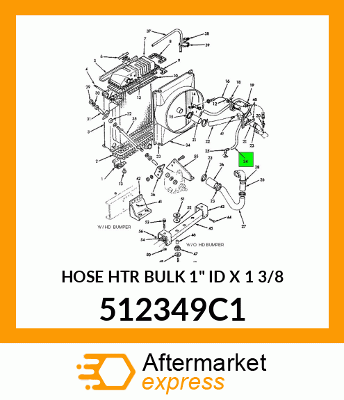 HOSE HTR BULK 1" ID X 1 3/8 512349C1