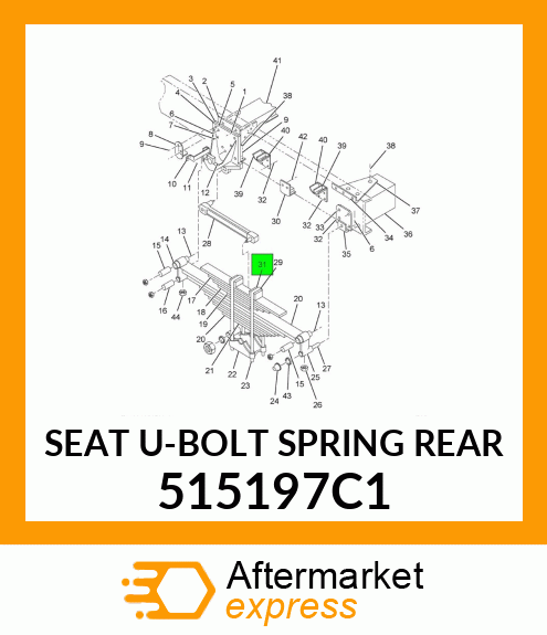 SEAT U-BOLT SPRING REAR 515197C1