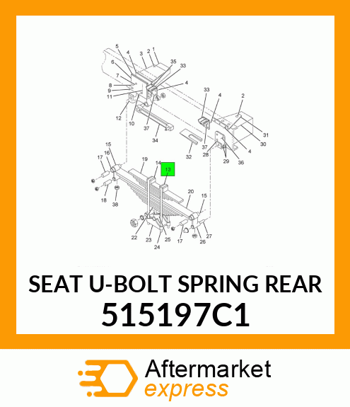 SEAT U-BOLT SPRING REAR 515197C1