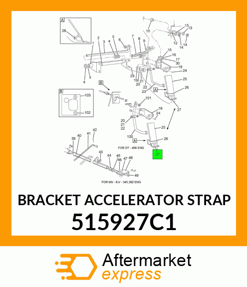 BRACKET ACCELERATOR STRAP 515927C1