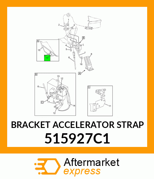 BRACKET ACCELERATOR STRAP 515927C1