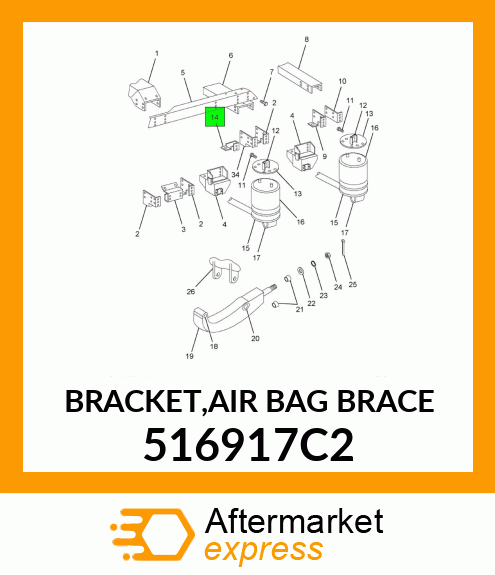 BRACKET,AIR BAG BRACE 516917C2