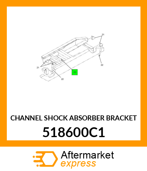 CHANNEL SHOCK ABSORBER BRACKET 518600C1