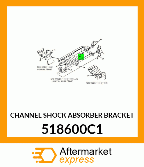 CHANNEL SHOCK ABSORBER BRACKET 518600C1