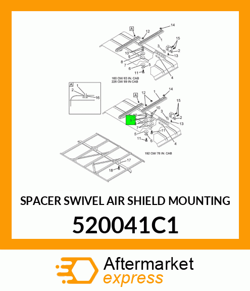 SPACER SWIVEL AIR SHIELD MOUNTING 520041C1