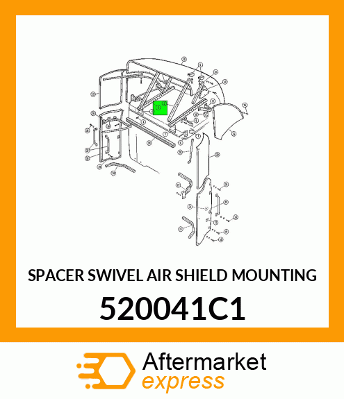 SPACER SWIVEL AIR SHIELD MOUNTING 520041C1