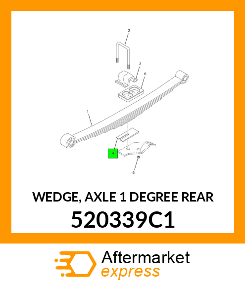 WEDGE, AXLE 1 DEGREE REAR 520339C1