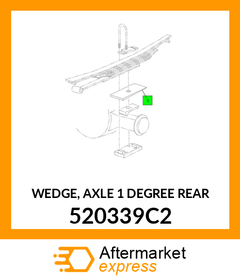WEDGE, AXLE 1 DEGREE REAR 520339C2