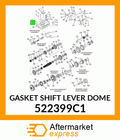 GASKET SHIFT LEVER DOME 522399C1