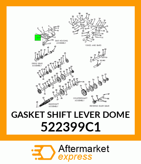 GASKET SHIFT LEVER DOME 522399C1