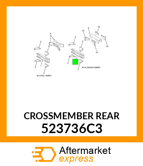 CROSSMEMBER REAR 523736C3