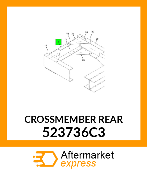 CROSSMEMBER REAR 523736C3