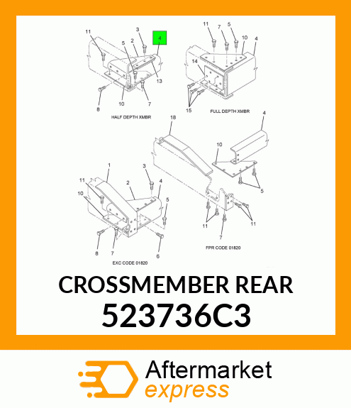 CROSSMEMBER REAR 523736C3