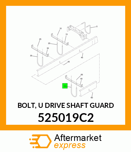 BOLT, "U" DRIVE SHAFT GUARD 525019C2