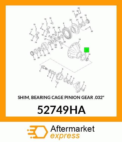 SHIM, BEARING CAGE PINION GEAR .032" 52749HA