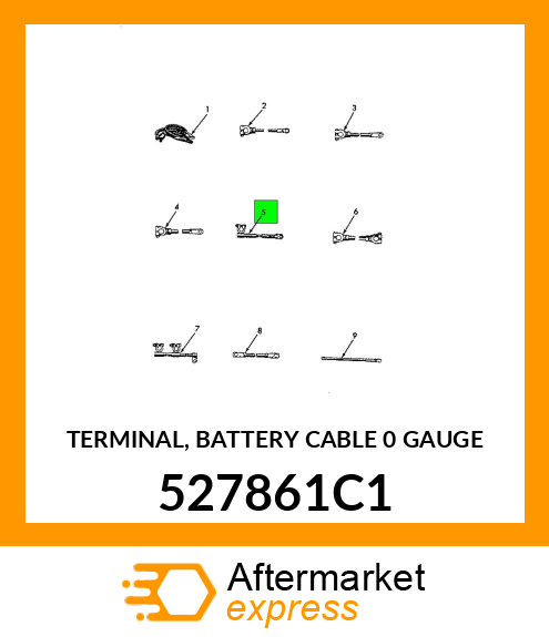 TERMINAL, BATTERY CABLE 0 GAUGE 527861C1