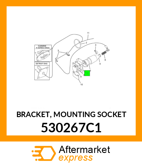 BRACKET, MOUNTING SOCKET 530267C1