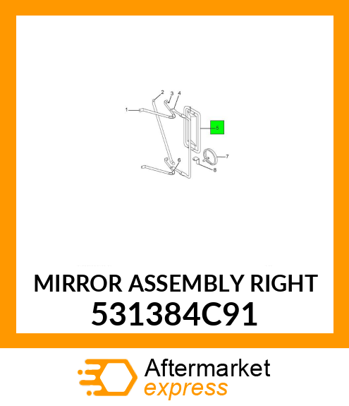 MIRROR ASSEMBLY RIGHT 531384C91