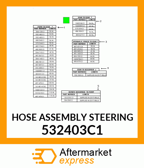 HOSE ASSEMBLY STEERING 532403C1