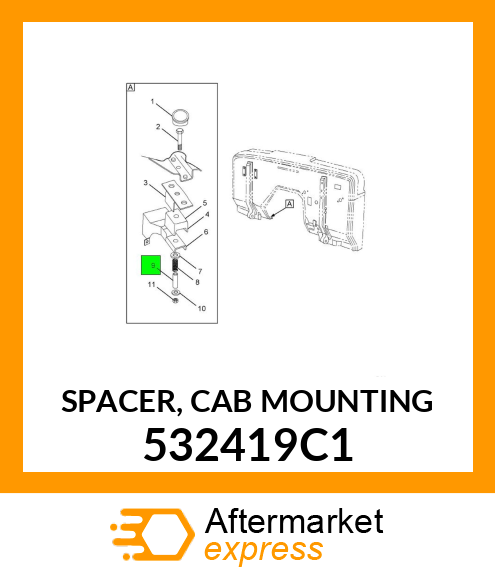 SPACER, CAB MOUNTING 532419C1