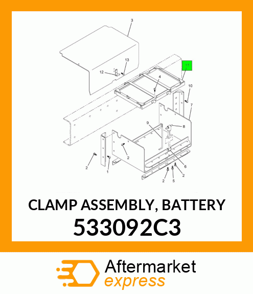 CLAMP ASSEMBLY, BATTERY 533092C3