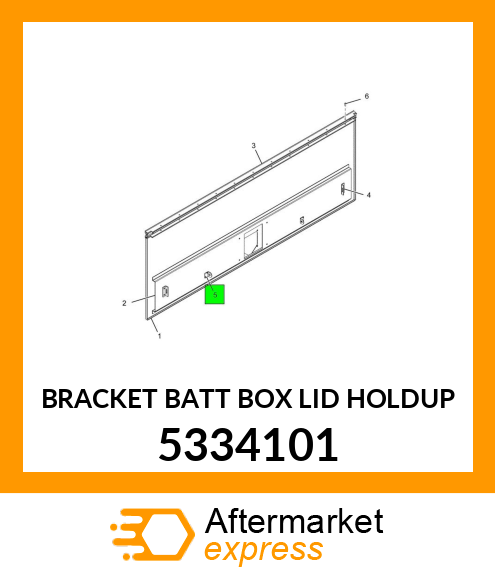 BRACKET BATT BOX LID HOLDUP 5334101