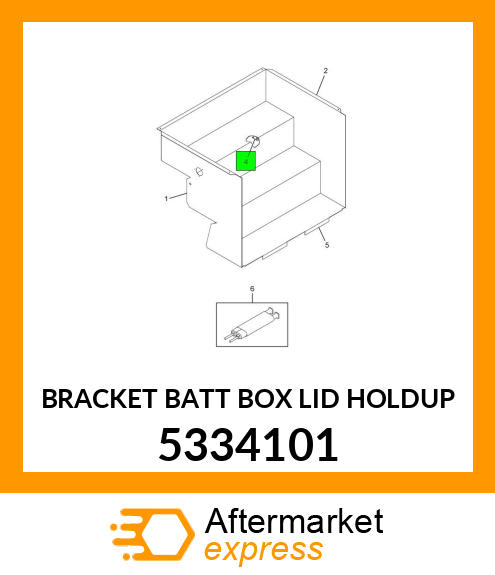 BRACKET BATT BOX LID HOLDUP 5334101