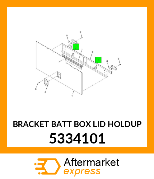 BRACKET BATT BOX LID HOLDUP 5334101