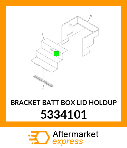 BRACKET BATT BOX LID HOLDUP 5334101