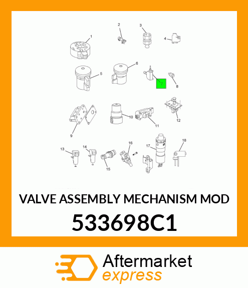 VALVE ASSEMBLY MECHANISM MOD 533698C1