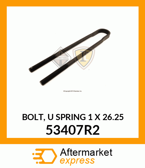 BOLT, "U" SPRING 1" X 26.25" 53407R2