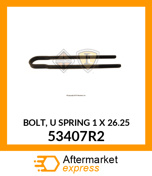 BOLT, "U" SPRING 1" X 26.25" 53407R2