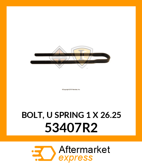 BOLT, "U" SPRING 1" X 26.25" 53407R2