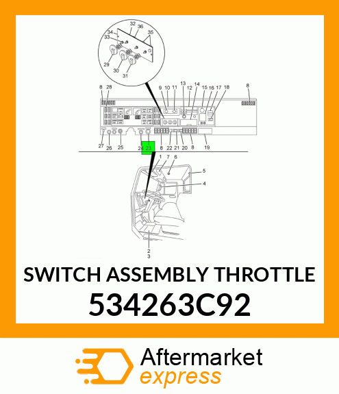 SWITCH ASSEMBLY THROTTLE 534263C92