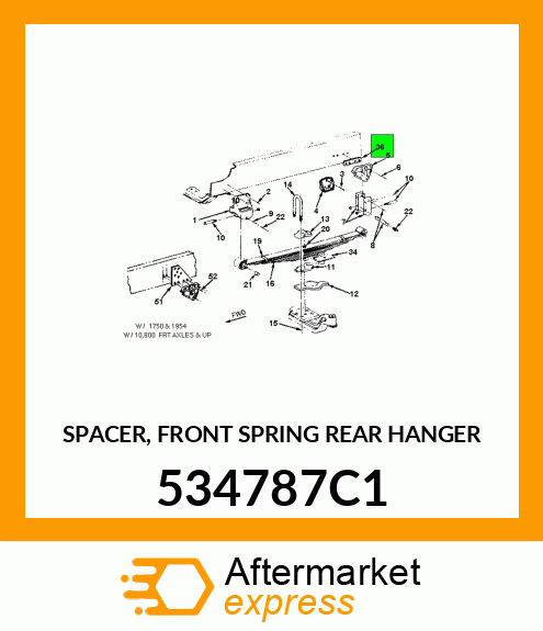 SPACER, FRONT SPRING REAR HANGER 534787C1