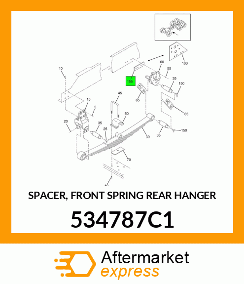 SPACER, FRONT SPRING REAR HANGER 534787C1
