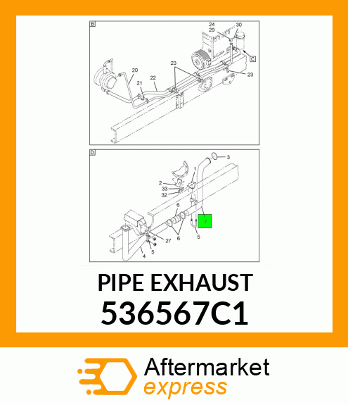 PIPE EXHAUST 536567C1