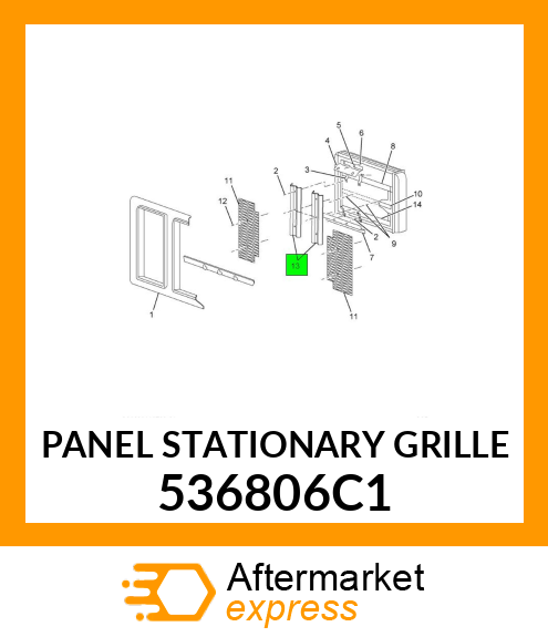 PANEL STATIONARY GRILLE 536806C1