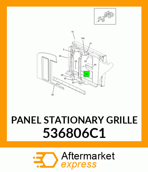 PANEL STATIONARY GRILLE 536806C1